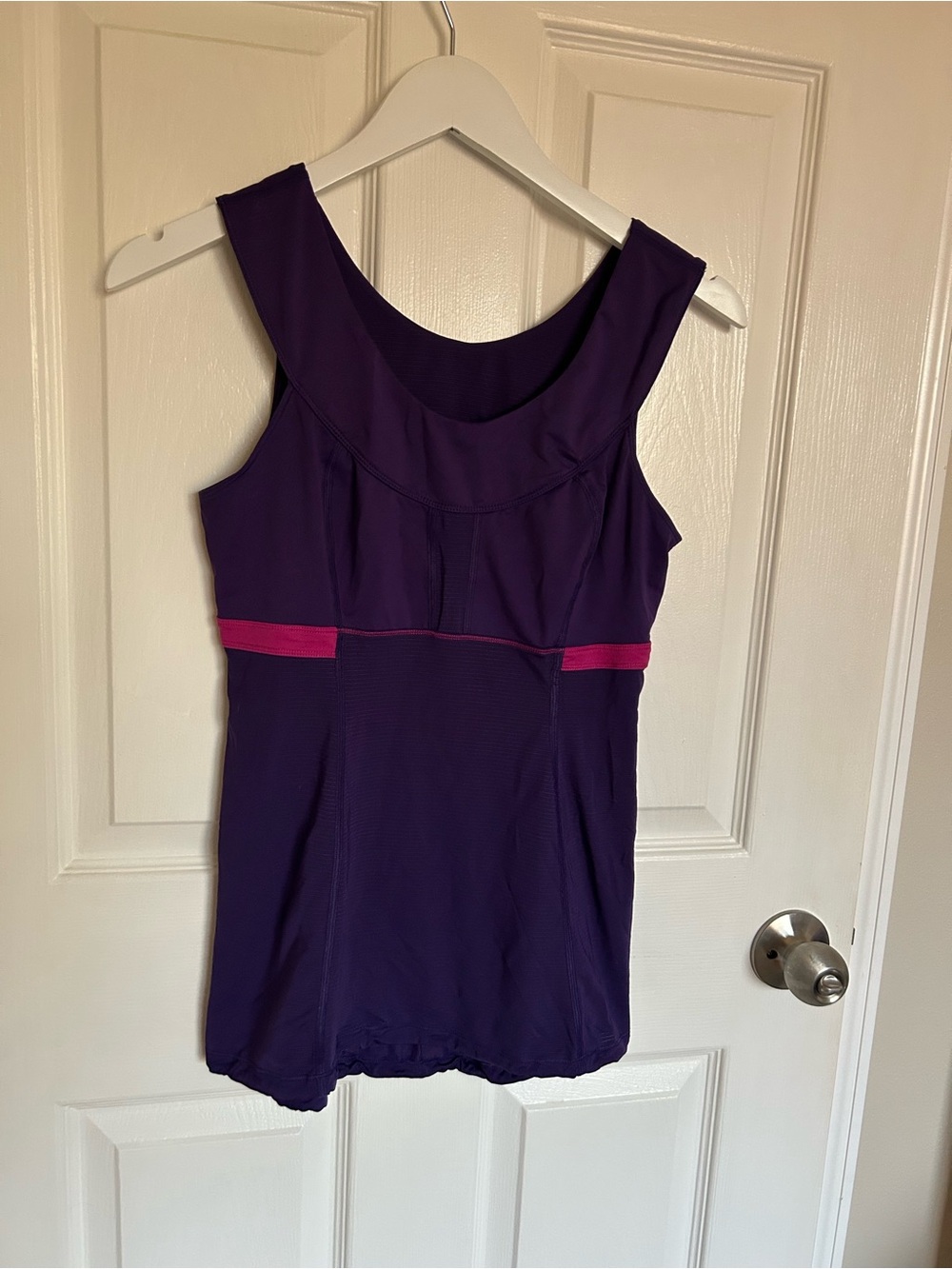 lululemon athletica Deep Purple Tank with Pink Waistband